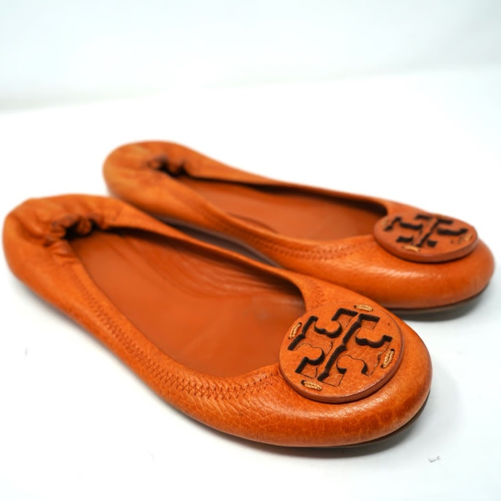 Tory Burch Orange Reva Ballet Flats